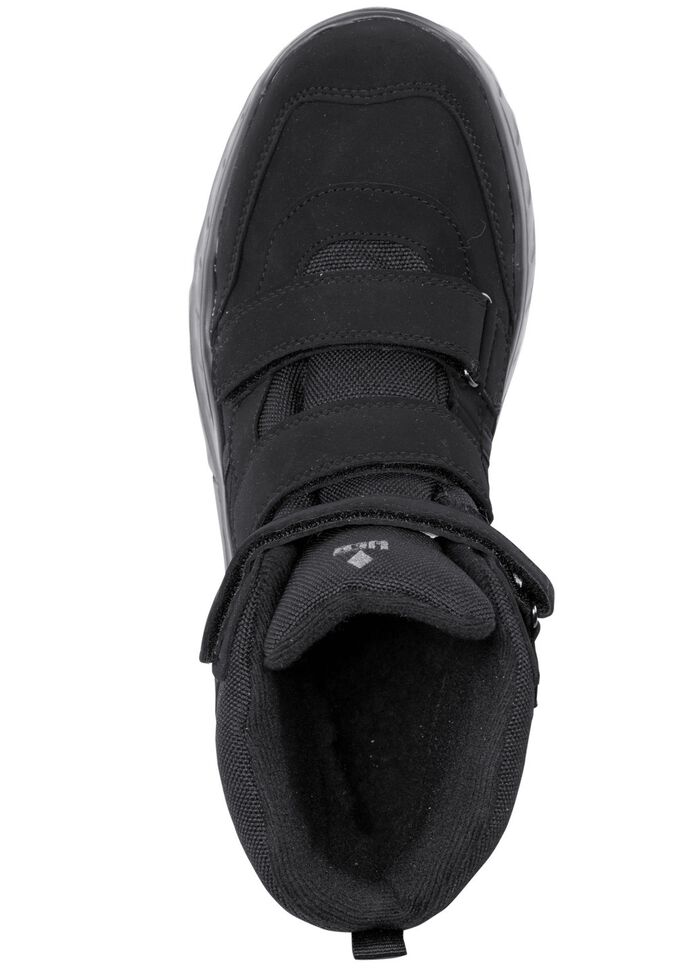 Stiefelette aus Nubuk- und Textilmaterial SCHWARZ