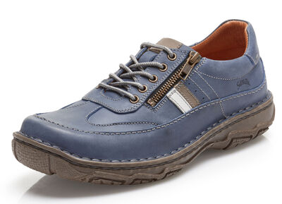 Schnürschuh mit Kontrast-Besätzen 