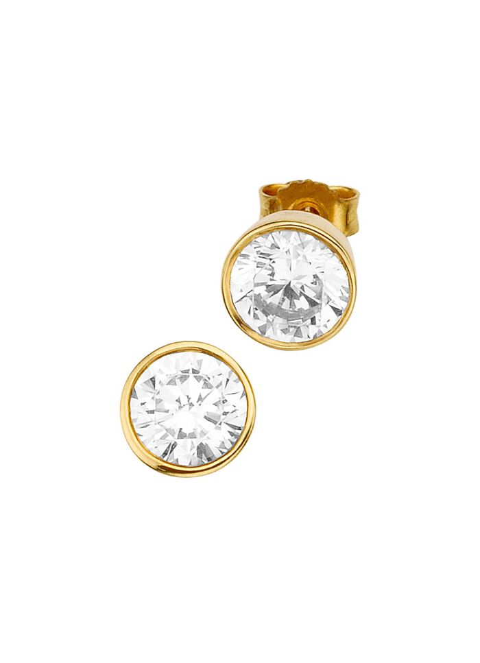 Ohrstecker mit synth. Zirkonia 