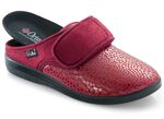 Pantoffel aus Elastik und Veloursmaterial BORDEAUX