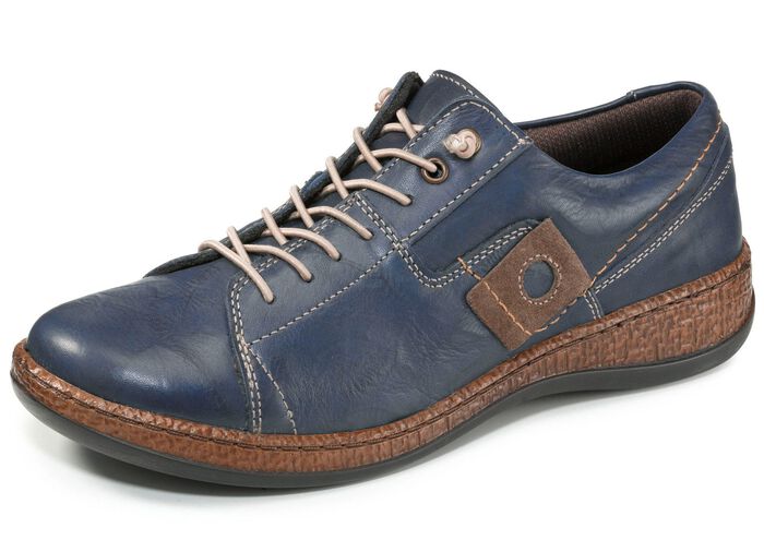 Sneaker aus Nappaleder mit Knitter-Struktur 