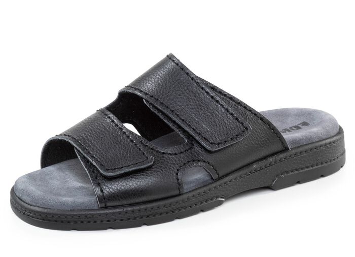 Bequeme Herren-Pantoletten, Weite K, mit Klettverschluss 