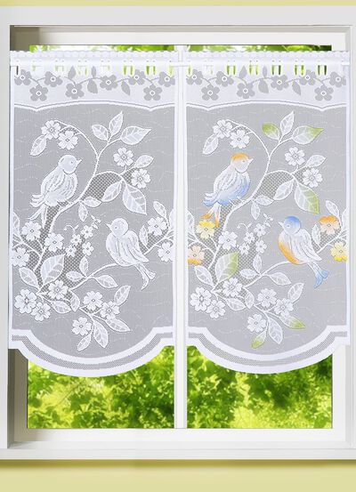 Fenster- und Türbehang Vögelchen, verschiedene Farben 
