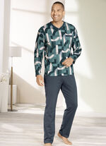 Pyjama mit V-Ausschnitt und Brusttasche 