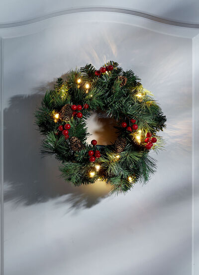 LED-Kranz mit Timerfunktion 