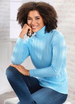 Pullover mit streckender Struktur HELLBLAU