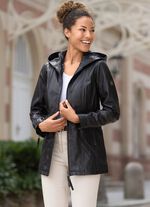 Lederjacke mit 2-Wege-Reissverschluss 