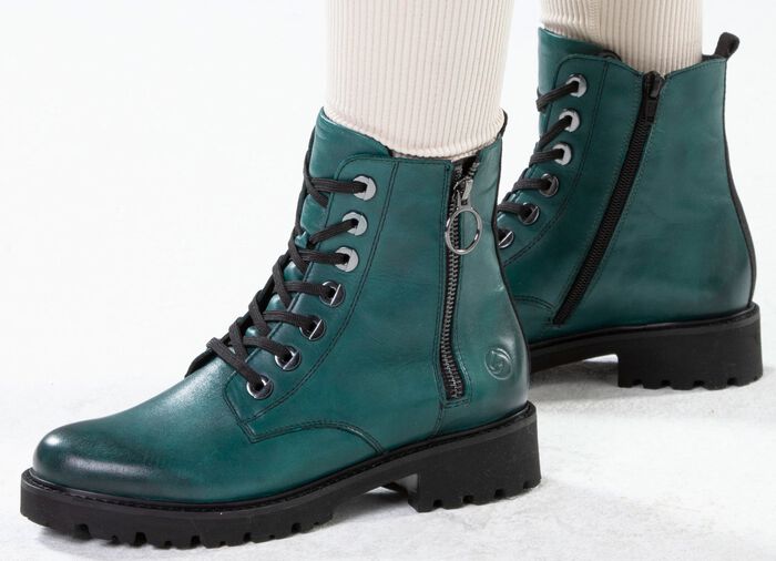 Remonte, modische Damen-Stiefeletten, Winterschuhe, Weite G, mit herausnehmbarem Fu&szlig;bett PETROL