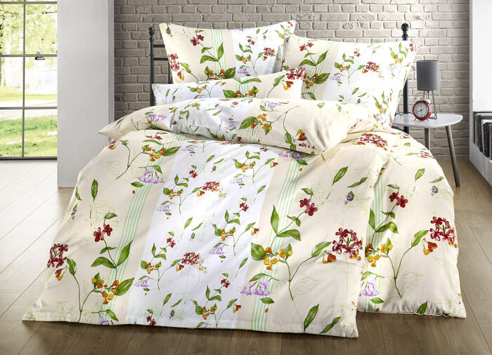 Satin Bettwäsche mit praktischem Reißverschluss GELB