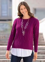 Pullover in Strukturmix 