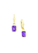 Schicke Ohrringe mit echt Amethyst 