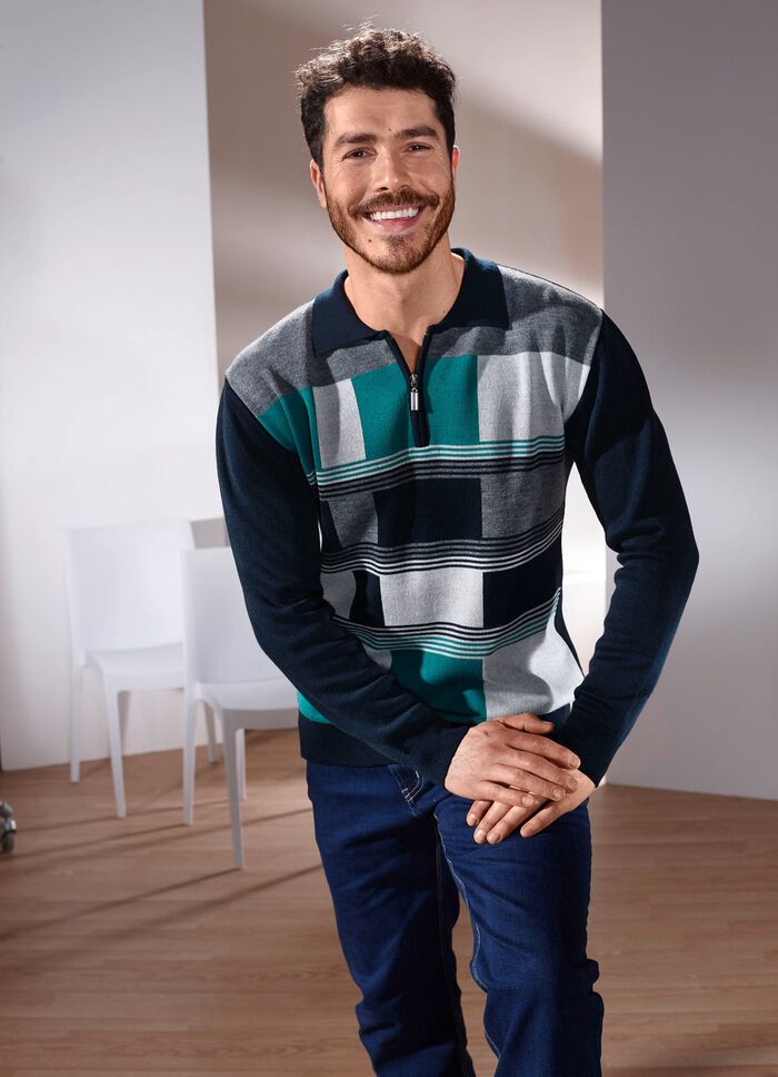 Sportiver Polopullover in 2 Farben 