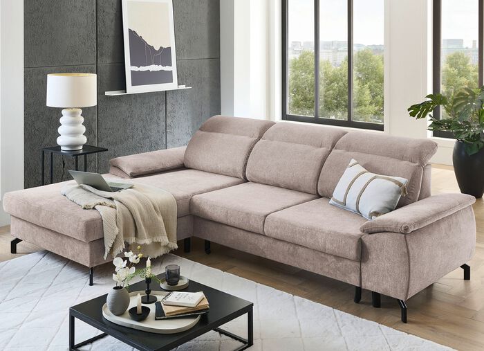 Polsterecke mit Bettfunktion und Bettkasten 