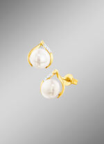 Ohrstecker mit S&uuml;sswasser-Zuchtperlen-Bouton 