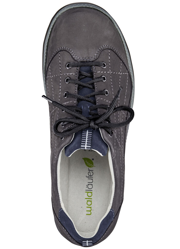 Waldläufer Schnürschuh aus hochwertigem Leder GRAFIT