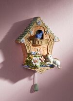 Spieluhr in Form eines Vogelh&auml;uschens 