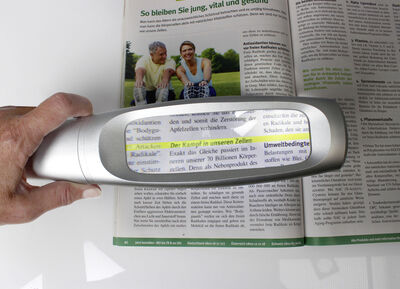 Handliche und praktische LED-Lupe 