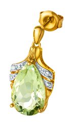 Ohrstecker mit einem tropfenf&ouml;rmigen Amethysten 