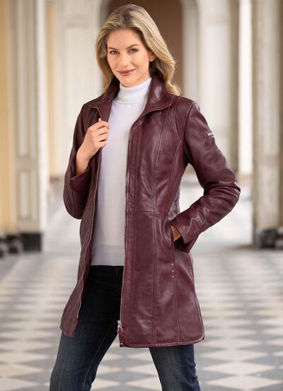 Lederkurzmantel von &laquo;Cabrini&raquo; 