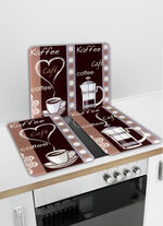 «WENKO» Wandblende / Herdabdeckplatten, Kaffee 