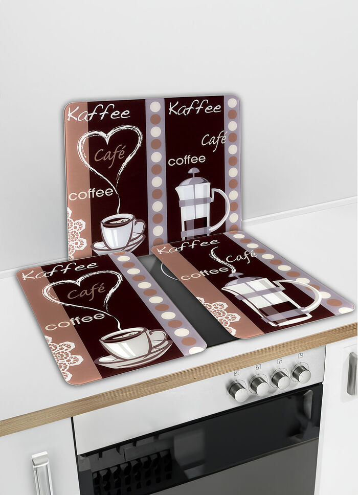 «WENKO» Wandblende / Herdabdeckplatten, Kaffee 