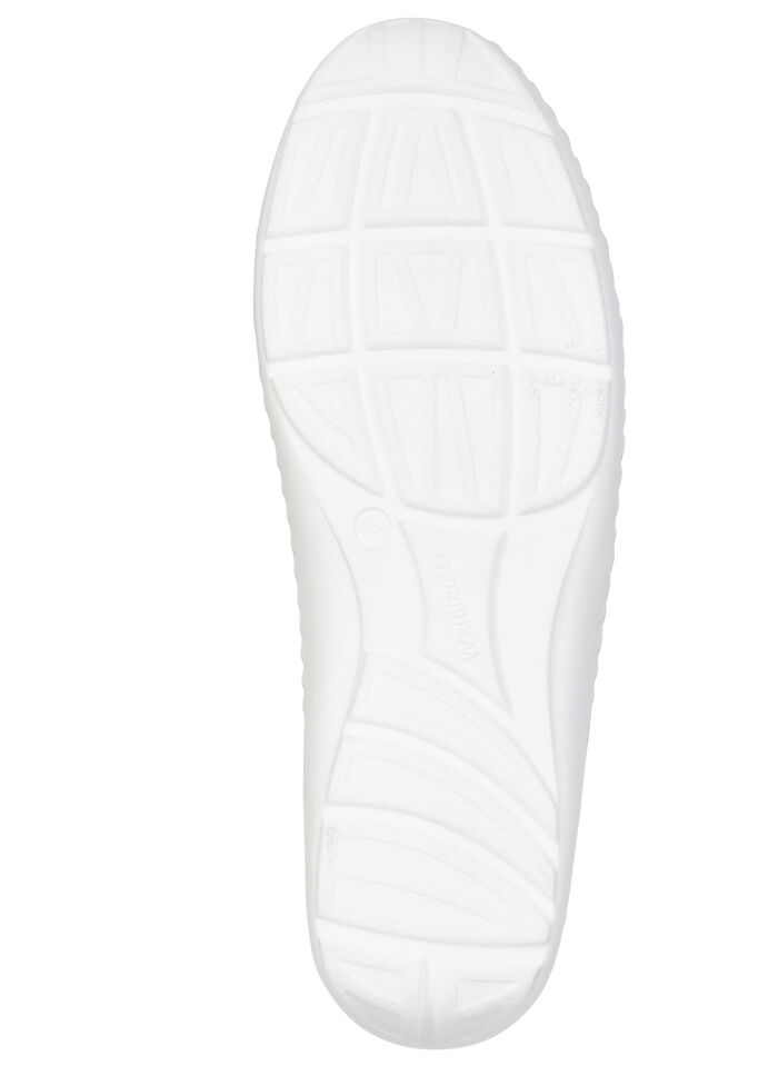 Waldläufer, bequeme Damen-Schnürschuhe, Weite H, mit herausnehmbarem Fussbett WEISS-SILBER