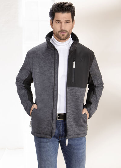 Softshelljacke mit Fleecebesatz 