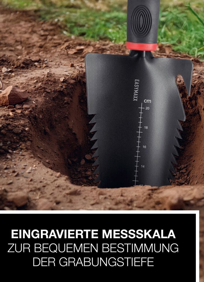 EASYmaxx 4in1 Handschaufel aus Carbonstahl 