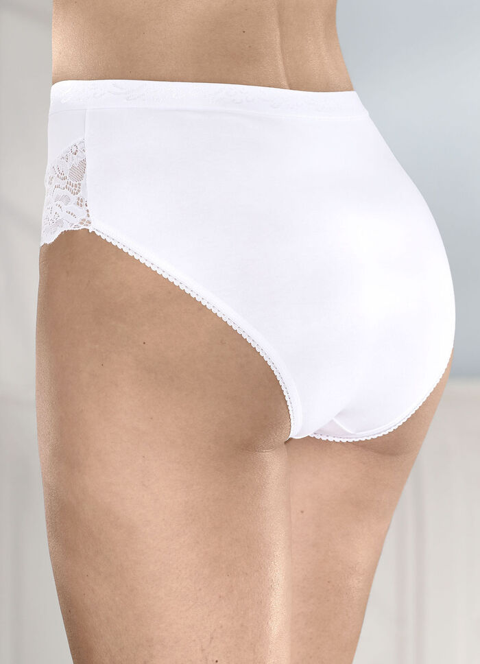 Viererpack Slips mit elastischer Spitze