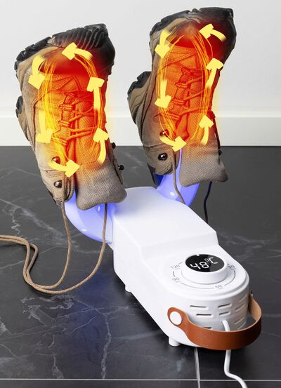 Faltbarer Schuhtrockner mit 360-Grad-Heißuftzirkulation 