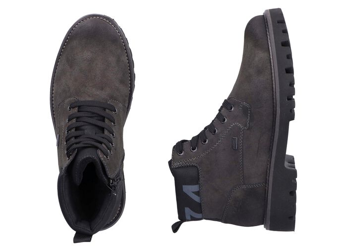 Rieker, gef&uuml;tterte Herren-Boots, Winterschuhe, Weite H, mit Reissverschluss ANTHRAZIT