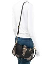 Laurina, Tasche, Damen, mit abnehmbarem, verstellbarem Umh&auml;ngeriemen SCHWARZ-GRAU