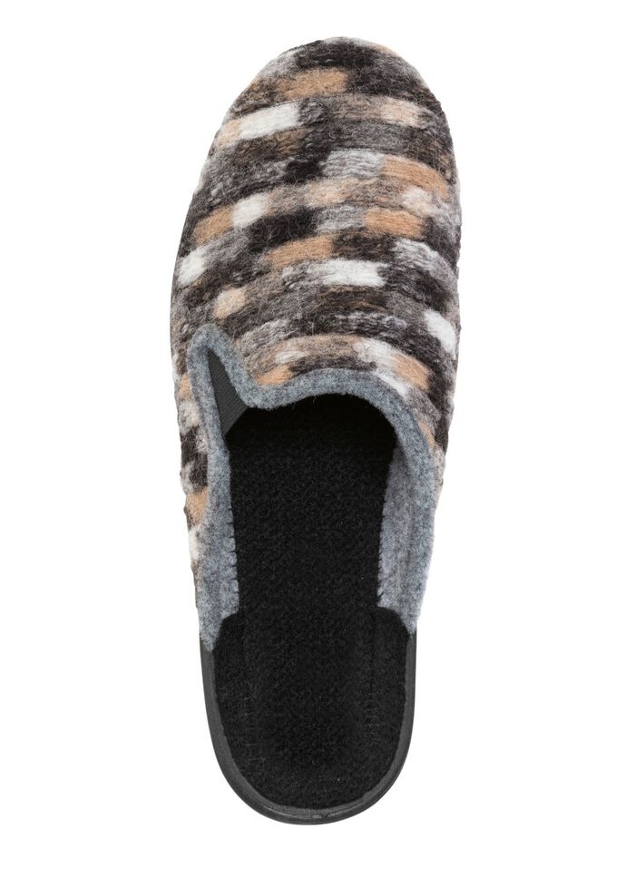 Pantoffel aus gemustertem Textilmaterial 
