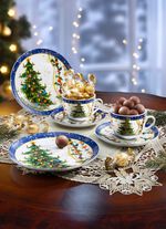 Weihnachtsgedeck-Set mit Pralinenkugeln 