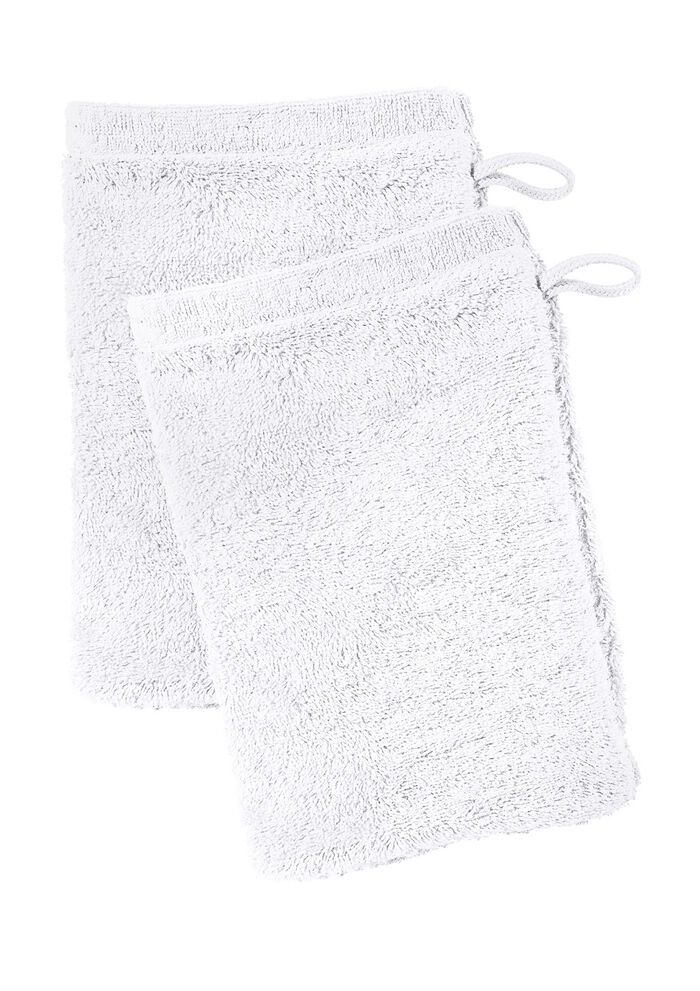 Walkfrottier-Serie aus reiner Baumwolle WEISS