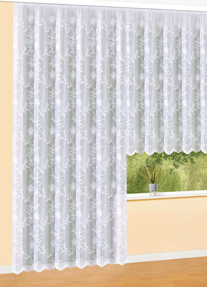 Vorhang Blumenranke mit Universalschienenband 