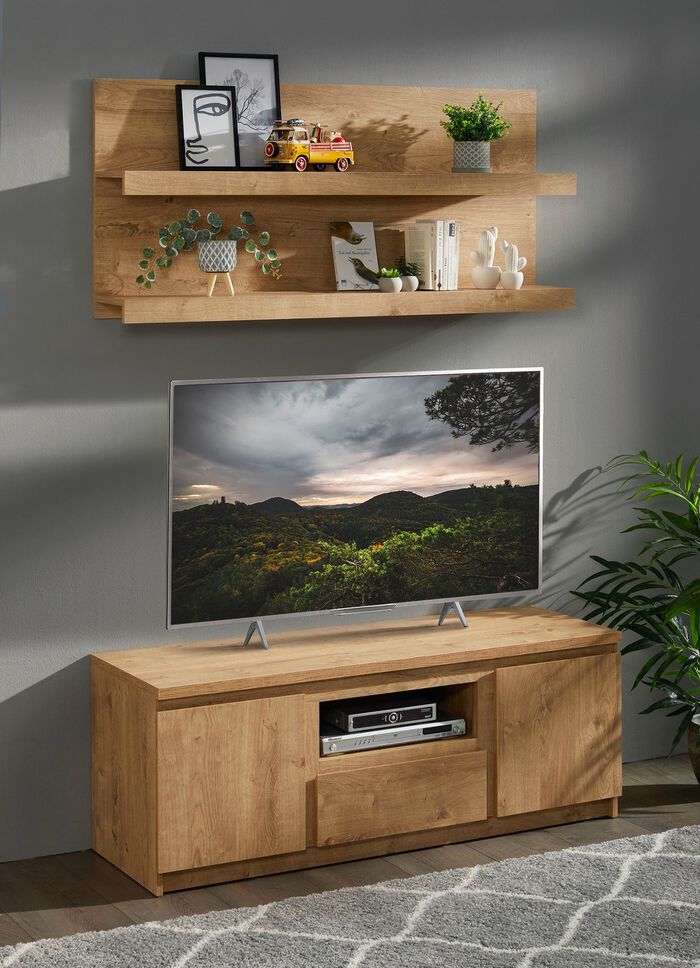 TV-Longboard mit Wandboard EICHE