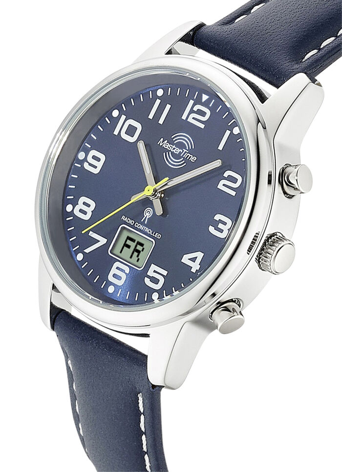 Master Time Funk-Damenuhr mit Lederarmband 