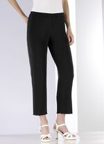 Weich fliessende, 7/8-lange Hose SCHWARZ