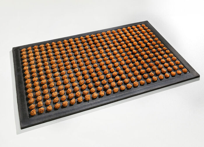 Kokos-Fussmatte mit rutschfestem Gummirücken 