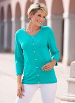 Pullover in Jackenoptik TÜRKIS