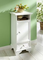 Teilmassive Kommoden mit Metallkn&ouml;pfen WEISS