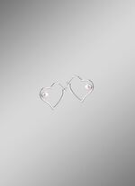 Herz-Creolen mit S&uuml;sswasser-Zuchtperlen 