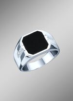 Klassischer Herrenring mit Onyx 