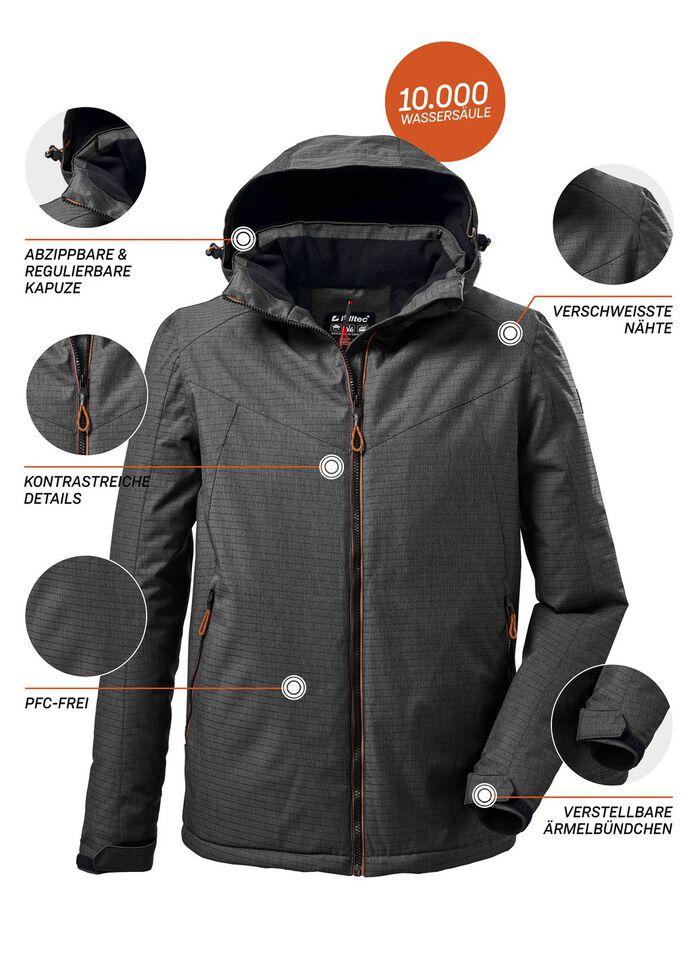 Sportliche Herren-Funktionsjacke ANTHRAZIT