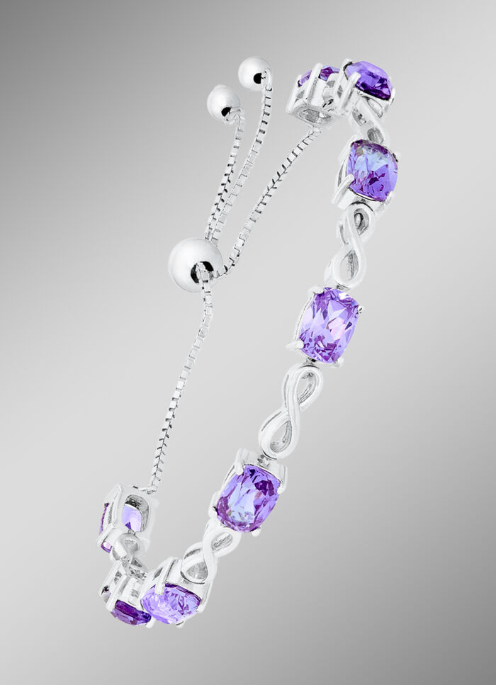 Edles Armband mit echt Amethyst 