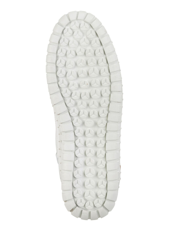 Gemini Schnür-Bootie mit luftiger Perforation und Lederapplikation WEISS