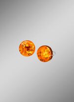 Unikate: Ohrstecker mit echtem, cognacfarbenem Bernstein 