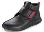 Waldläufer, bequeme Damen-Stiefeletten, Weite H, mit herausnehmbarem Fussbett SCHWARZ-ROT