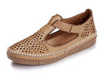 ELENA EDEN Slipper aus Rind-Nappaleder COGNAC